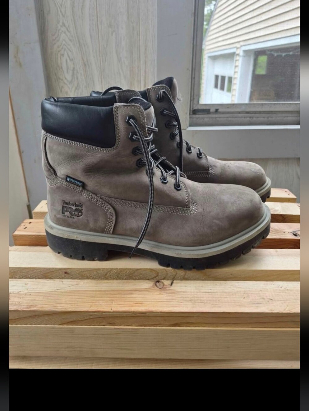 Timberland PRO Men's Taupe and Black Work Boots